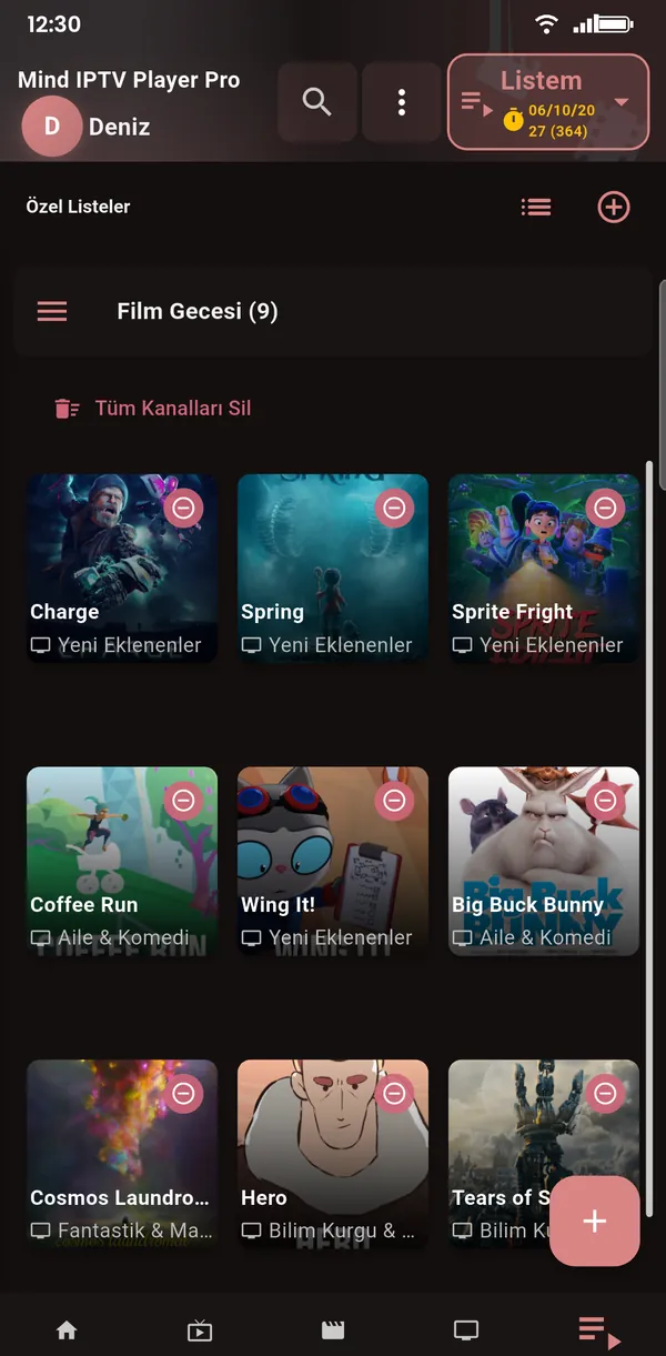 Telefonda "Film Gecesi" özel listesi