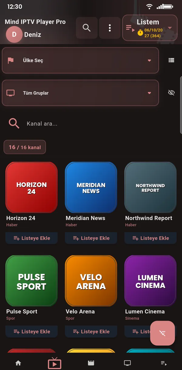 Telefonda canlı TV kanal listesi